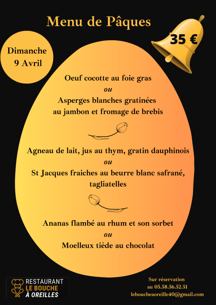 Menu Pâques